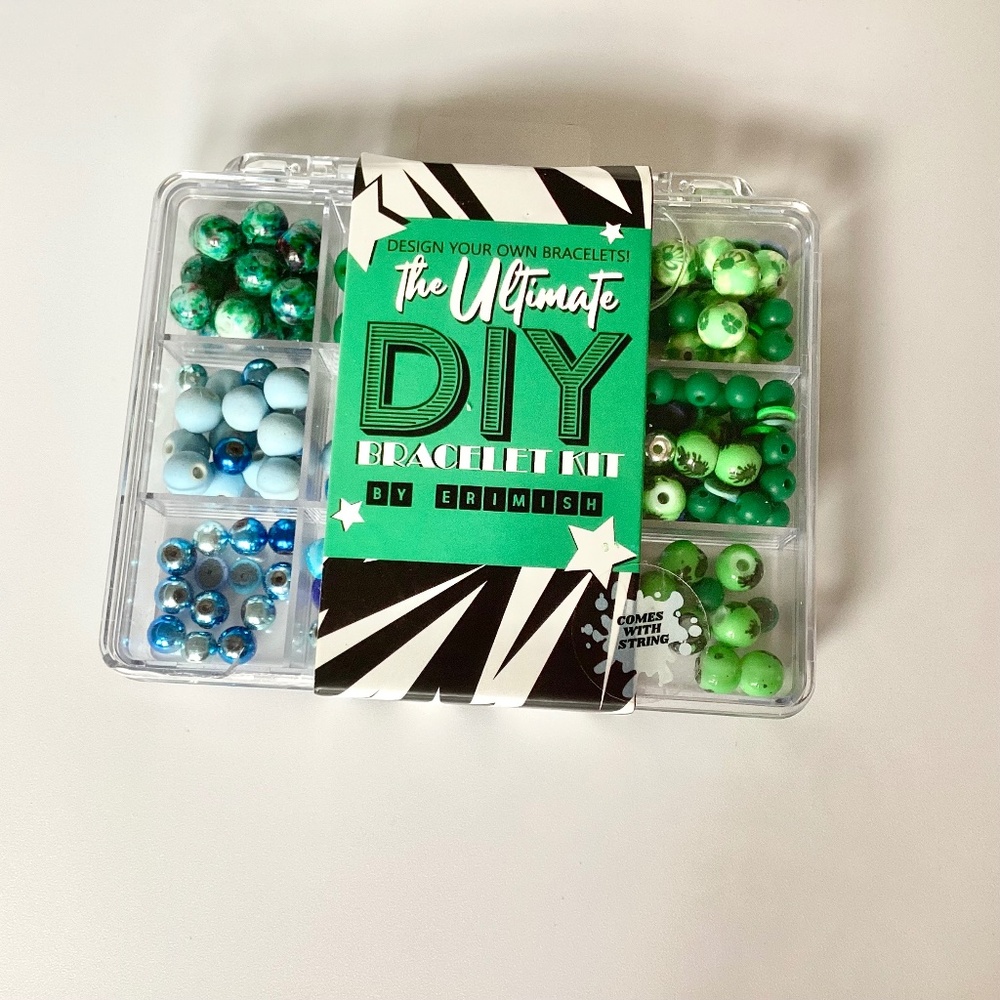 Erimish Ultimate DIY Bracelet Kit. Colors: Green & Blue - NEW SALE PRICE!